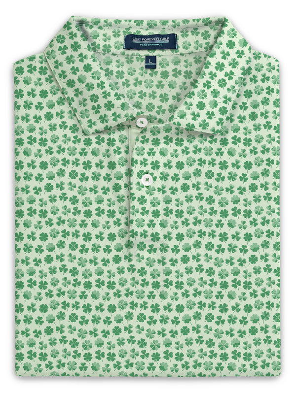 Feeling Lucky Ringer Performance Golf Polo